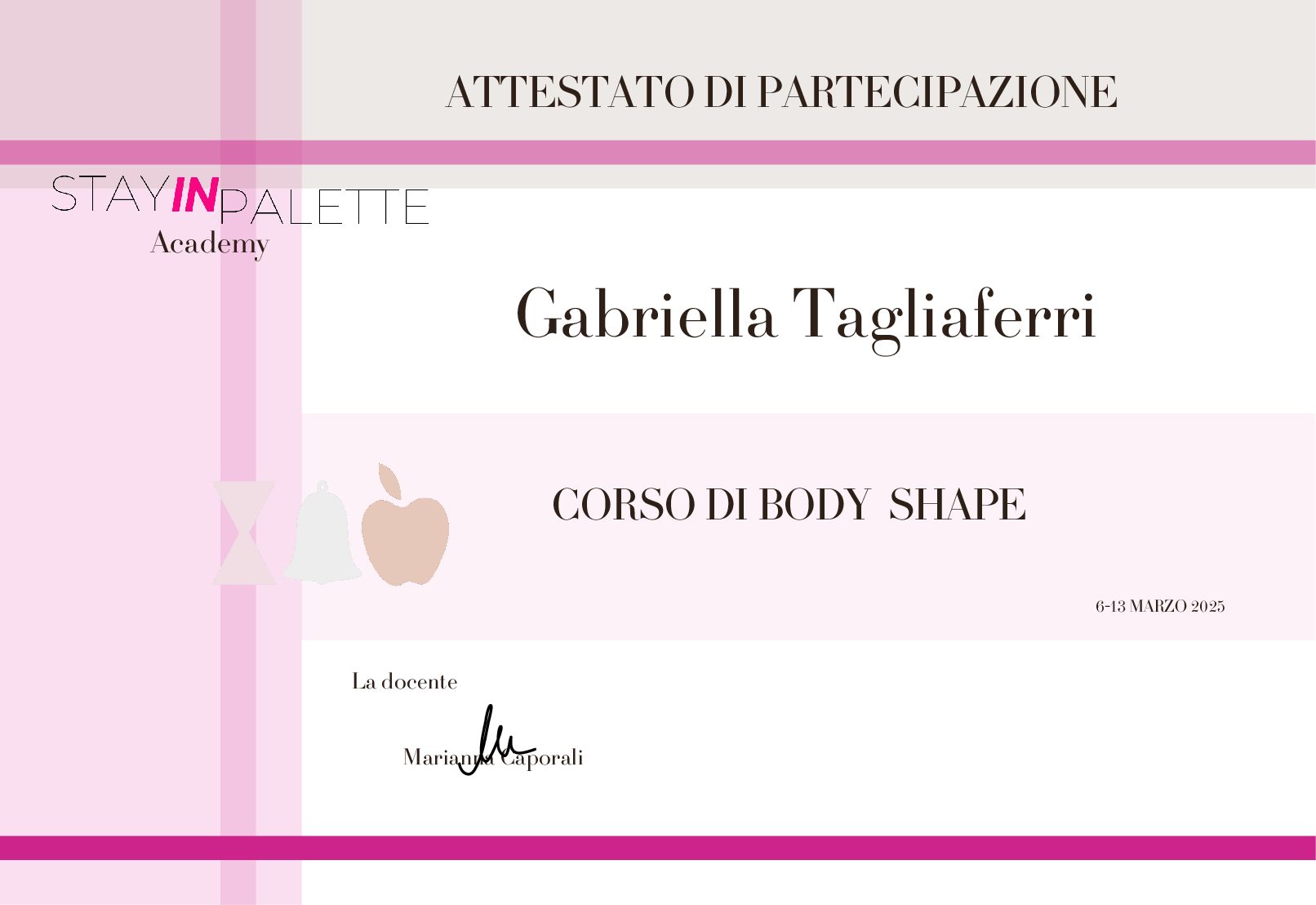 ATTESTATO - Gabriella BS Base